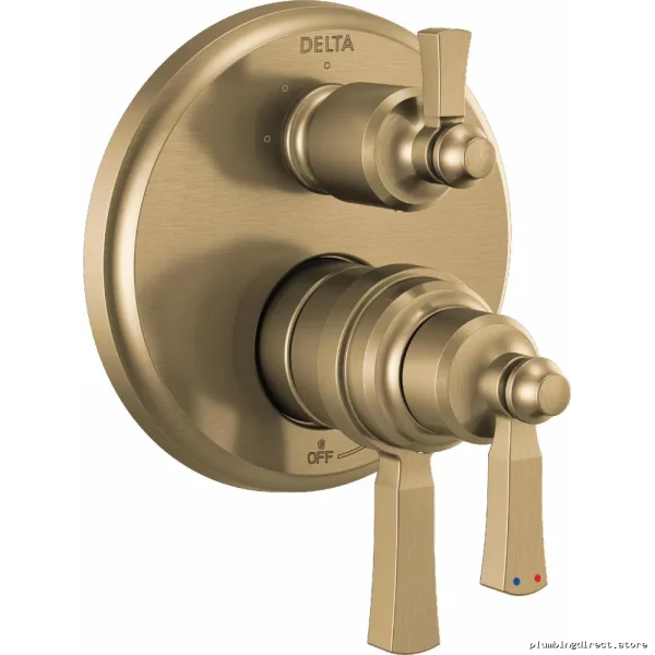 Dorval Monitor 17T Series Valve Trim - 6-Setting Diverter in Champagne Bronze T27T956-CZ Delta