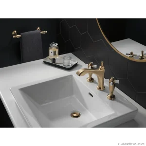 Delta Dorval Champagne Bronze Widespread Bathroom Faucet with Cross Handles