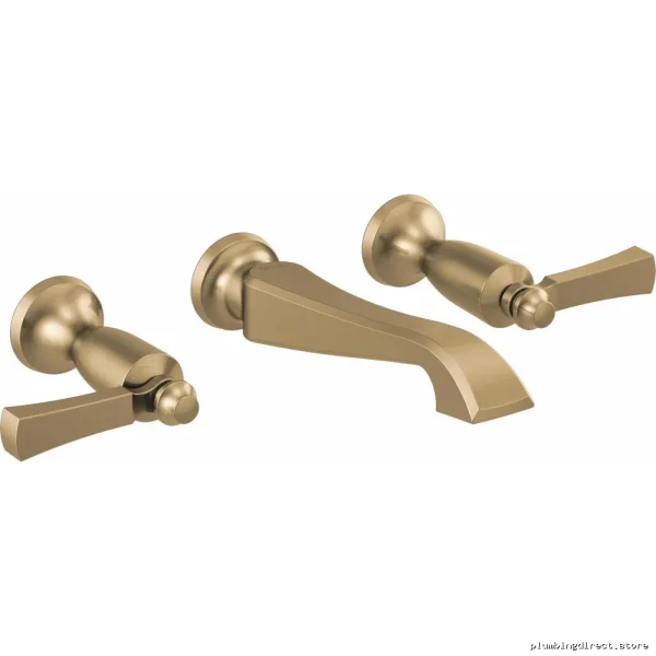Delta Dorval Champagne Bronze Wall Mount 2-Handle Bathroom Faucet Trim T3556LF-CZWL