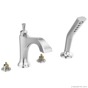 Delta Dorval Single-Handle Roman Tub Faucet with Hand Shower - Chrome T4756-LHP