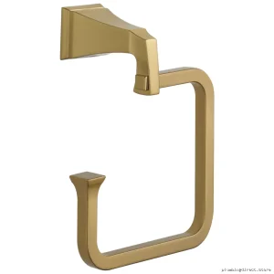 Dryden Hang-On Towel Ring - Champagne Bronze Decorative 75146-CZ Delta