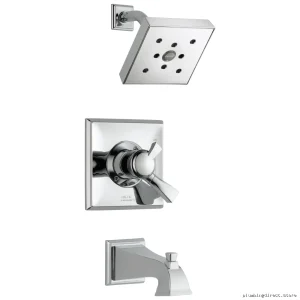 Delta Dryden Monitor 17 H2Okinetic High-Pressure Water-Saving Shower Tub Trim Set in Chrome - T17451-H2O