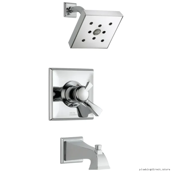 Delta Dryden Monitor 17 H2Okinetic High-Pressure Water-Saving Shower Tub Trim Set in Chrome - T17451-H2O