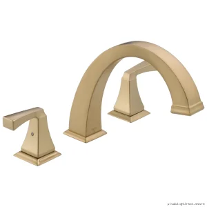 Dryden Champagne Bronze Roman Tub Faucet Trim - Delta Series T2751-CZ