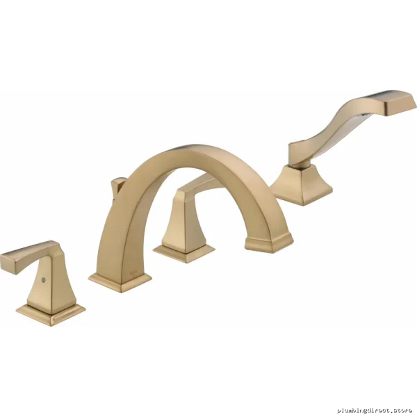 Delta Dryden Roman Tub Faucet Set with Handheld Shower in Champagne Bronze Finish - Image 2