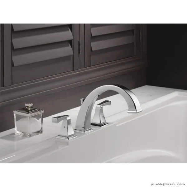 Dryden Champagne Bronze Roman Tub Faucet Trim - Delta Series T2751-CZ - Image 2