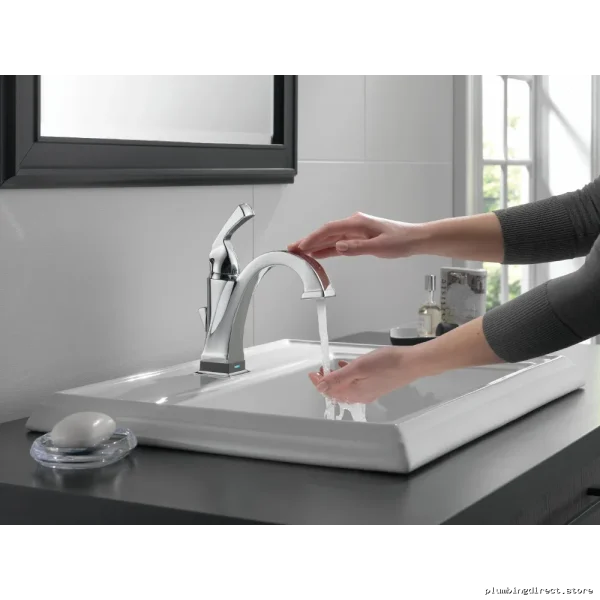 Dryden Touch Single-Hole Modern Chrome Bathroom Sink Faucet 551T-DST Delta - Image 2