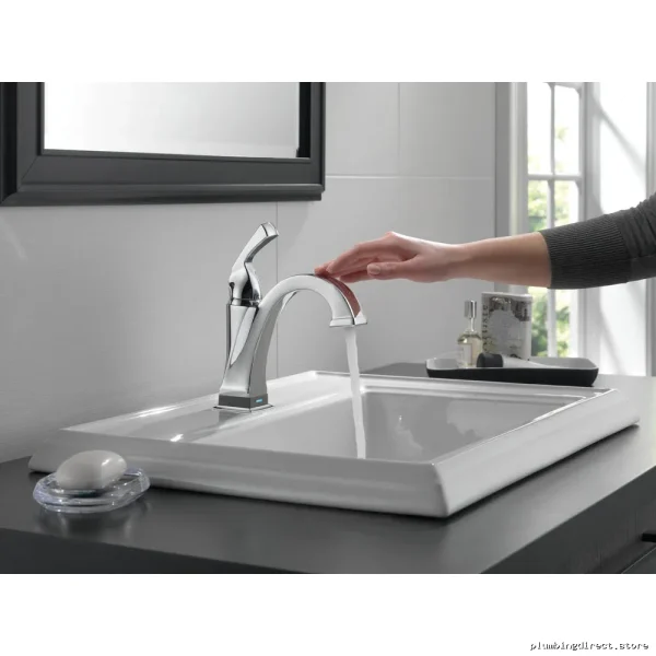 Dryden Touch Single-Hole Modern Chrome Bathroom Sink Faucet 551T-DST Delta - Image 3