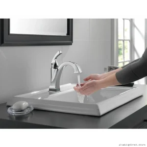Dryden Touch Single-Hole Modern Chrome Bathroom Sink Faucet 551T-DST Delta
