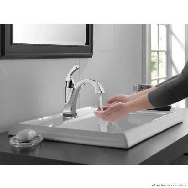 Dryden Touch Single-Hole Modern Chrome Bathroom Sink Faucet 551T-DST Delta