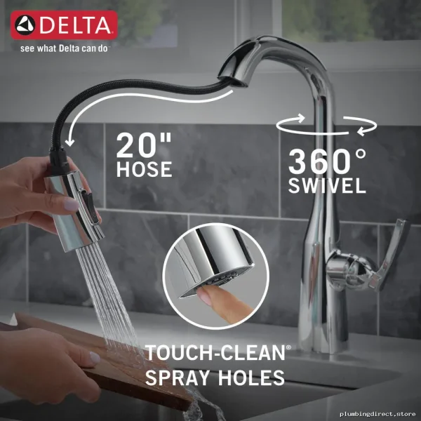 Delta Dual Function Bar Prep Faucet - Pull Down Spray & Lumicoat Chrome