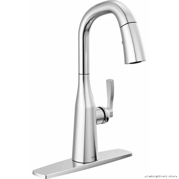 Delta Dual Function Bar Prep Faucet - Pull Down Spray & Lumicoat Chrome - Image 3