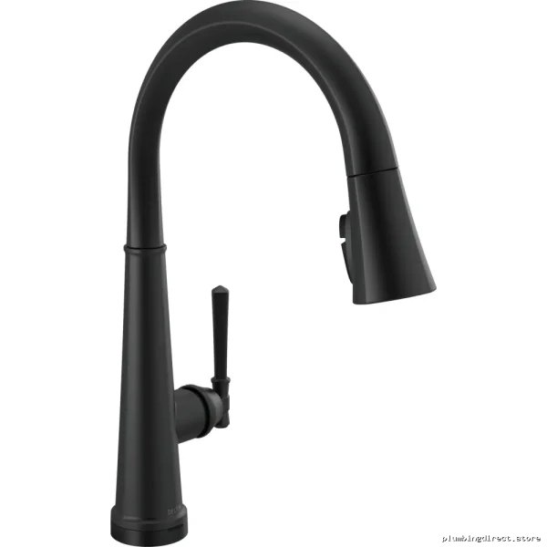 Delta Emmeline Touch Kitchen Faucet with Pulldown Spray Head - Matte Black 9182T-BL-DST - Image 3