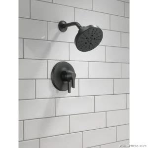 Delta Galeon 17 Series Matte Black Shower Trim with H2Okinetic Spray