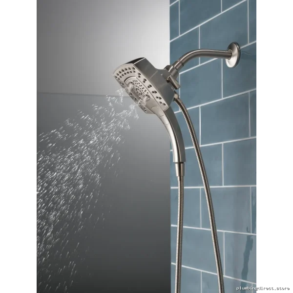 Delta H2Okinetic 2-in-1 Shower Head with Handheld Spray Stainless Steel - Image 2