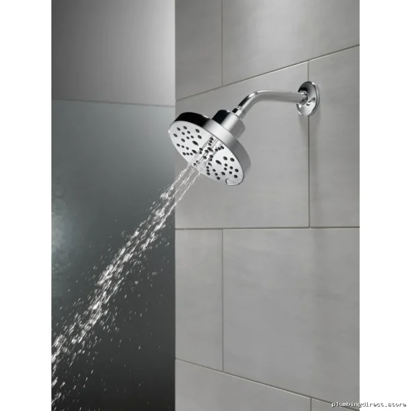Delta 5-Setting H2Okinetic Rain Shower Head with Lumicoat Chrome Finish, Model 52668-PR - Image 2