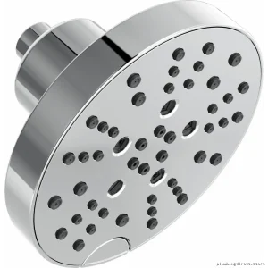 Delta 5-Setting H2Okinetic Rain Shower Head with Lumicoat Chrome Finish, Model 52668-PR
