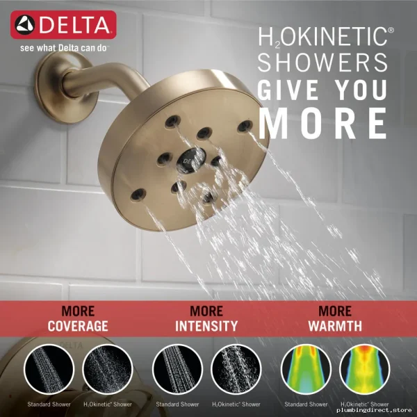 Trinsic Champagne Bronze H2Okinetic Shower Trim - T14458-CZ Delta - Image 5