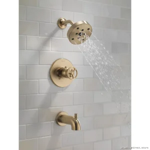 Trinsic Champagne Bronze H2Okinetic Shower Trim - T14458-CZ Delta