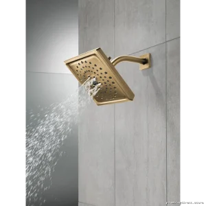Delta H2Okinetic Luxury Square Shower Head - Champagne Bronze