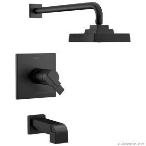 Delta H2Okinetic Tub & Shower Trim with TempAssure Matte Black T17T467-BL