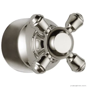 Delta Cassidy Transfer Valve Polished Nickel Cross Handle H595PN
