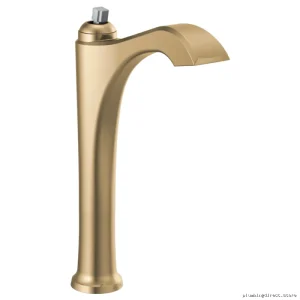 Delta Vessel Sink Faucet Handleless Design Champagne Bronze Finish Model 756-CZLHP-DST Dorval