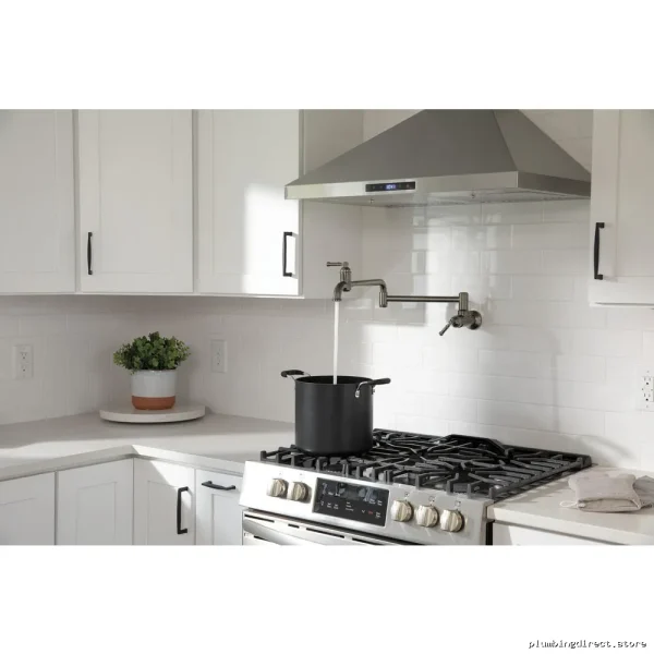 Heavy Duty Black Stainless Steel Kitchen Sink Pot Filler By Delta - Image 3