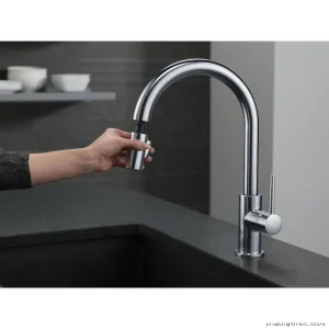 Delta HiArc Pulldown Kitchen Faucet - Low Flow/Arctic Steel