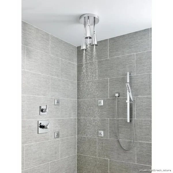 Delta HydraChoice Chrome Massage Shower Head Only - H2Okinetic Spray - Image 2