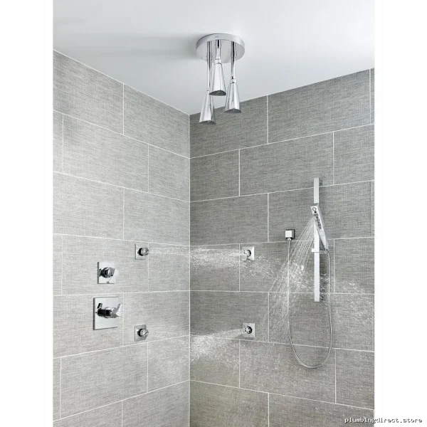 Delta HydraChoice Chrome Massage Shower Head Only - H2Okinetic Spray