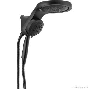 Delta HydroRain 58680-BL Matte Black 2-in-1 Handheld & Fixed Shower Head Combo