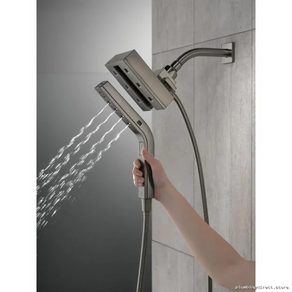 Delta In2ition H2Okinetic 4-Mode Handheld Shower Head, Black Stainless 58473-KS-PR - Image 2
