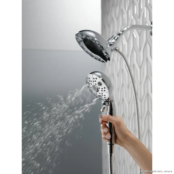 Delta In2ition H2Okinetic 5-Spray Handheld Shower Head Combo Champagne Bronze - Image 5