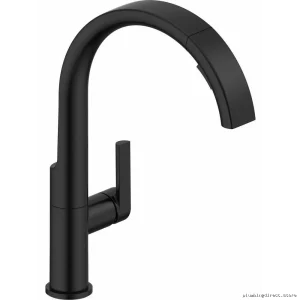 Delta Keele Kitchen Faucet Model 940LF-BL-1.5 - Matte Black Pulldown Spray with High-Efficiency Flow & Easy-Clean Head