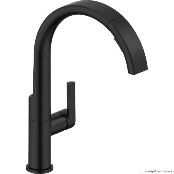 Delta Keele Matte Black Pull-Down Spray Kitchen Faucet 940LF-BL