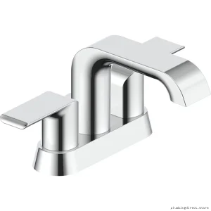 Chrome Delta Kitano Centerset Bath Faucet – Modern Vanity Fixture