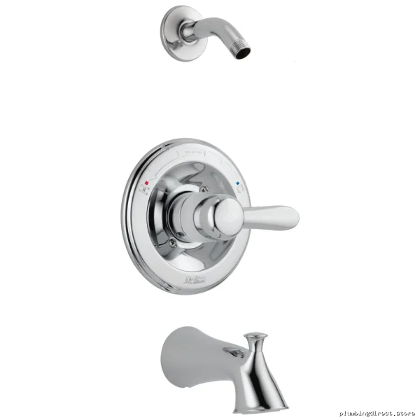 Delta Lahara 14 Series Chrome Tub Shower Trim Kit Without Showerhead