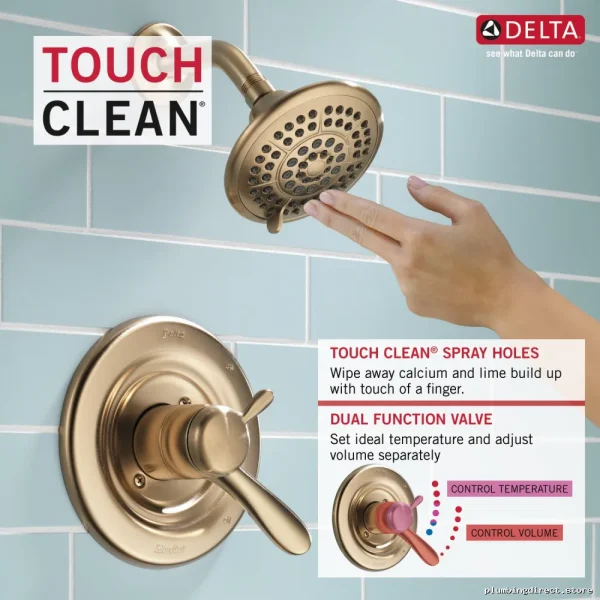 Luxury Champagne Bronze Tub & Shower Trim Set | Lahara Monitor 17 Series T17438-CZ Delta - Image 2