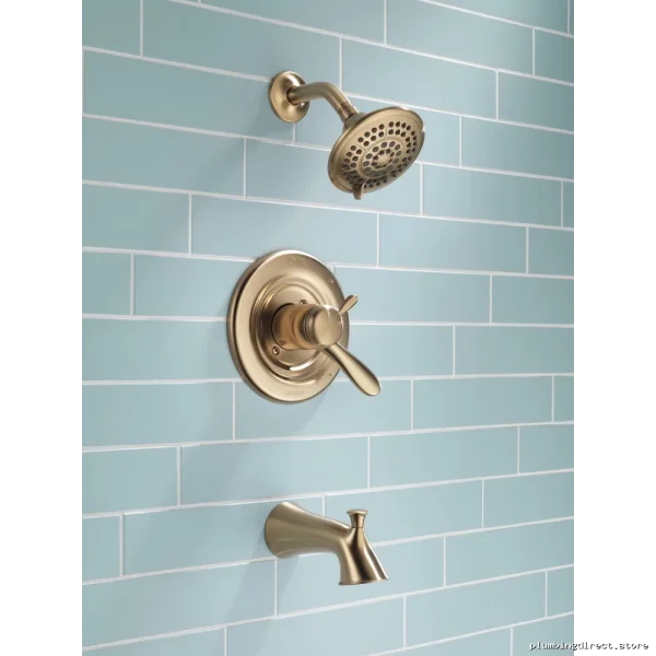 Luxury Champagne Bronze Tub & Shower Trim Set | Lahara Monitor 17 Series T17438-CZ Delta - Image 3