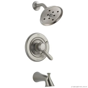 Delta Lahara 17 Series Stainless Tub & Shower Trim with H2Okinetic Technology