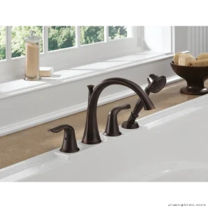 Delta Lahara Roman Tub Faucet Trim with Handheld Shower in Venetian Bronze Finish T4738-RB