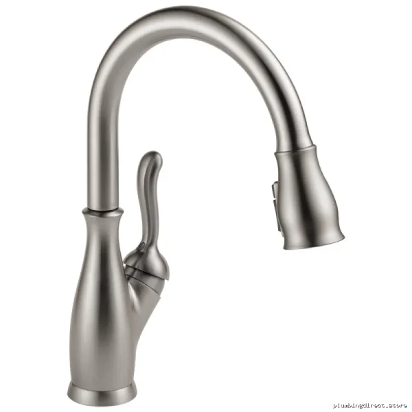 Delta Leland Stainless Steel Kitchen Faucet with Pull-Down & ShieldSpray