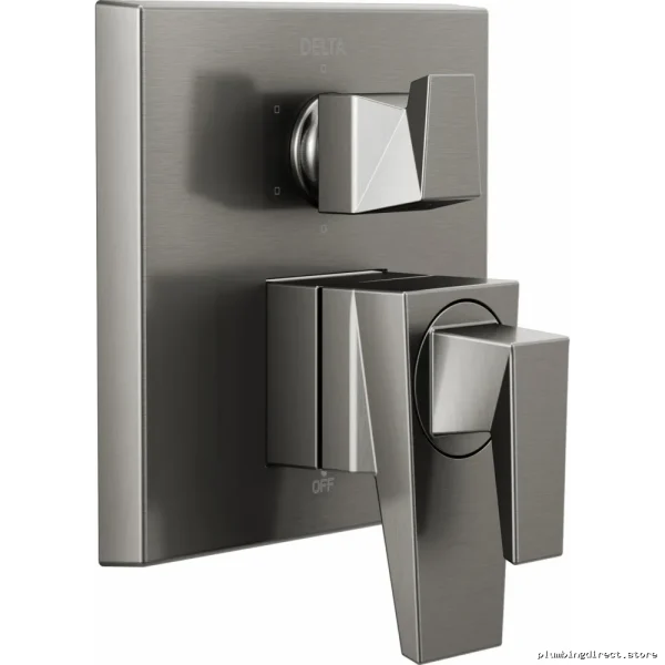 Delta Lumicoat Black Stainless 6-Setting Shower Diverter Trim T27943-KS-PR