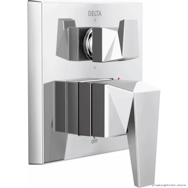 Delta Lumicoat Chrome 6-Setting Shower Diverter Trim - Trillian Monitor 14 Series