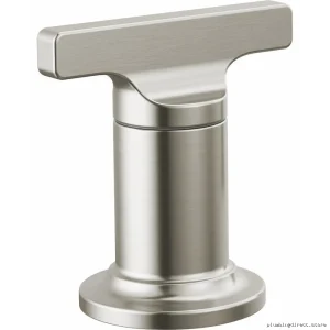 Delta Lumicoat Stainless Roman Tub Faucet with T-Lever Handles H590SS-PR