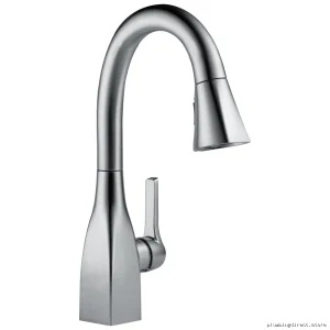 Mateo Arctic Stainless Bar Faucet with Pulldown Spray - Model 9983-AR-DST Delta