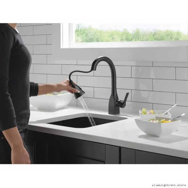 Delta Mateo Bar Faucet Pull-Down Spray Matte Black 9983-BL-DST - Image 2