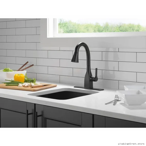 Delta Mateo Bar Faucet Pull-Down Spray Matte Black 9983-BL-DST