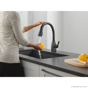 Delta Mateo Touch Kitchen Faucet with Pull Down Spray Matte Black